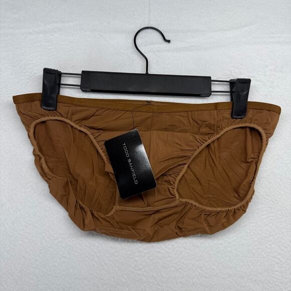 Todd Sanfield Brief Men's XL Brown Caffeine Defiant Micro Solid Minimal NEW - Picture 1 of 5